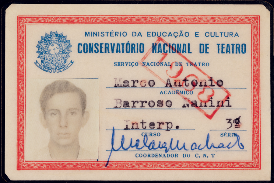 carteira conservat&oacute;rio de Teatro Marco Nanini