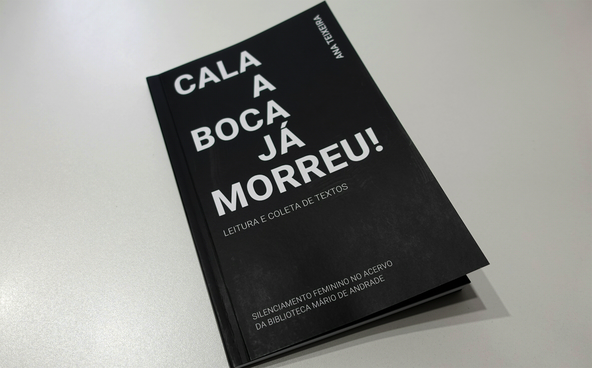 Fotografia do livro fruto de um exerc&iacute;cio de escuta que envolveu 101 mulheres, que responderam &agrave; pergunta: &ldquo;O que voc&ecirc; n&atilde;o quer mais calar?&rdquo;