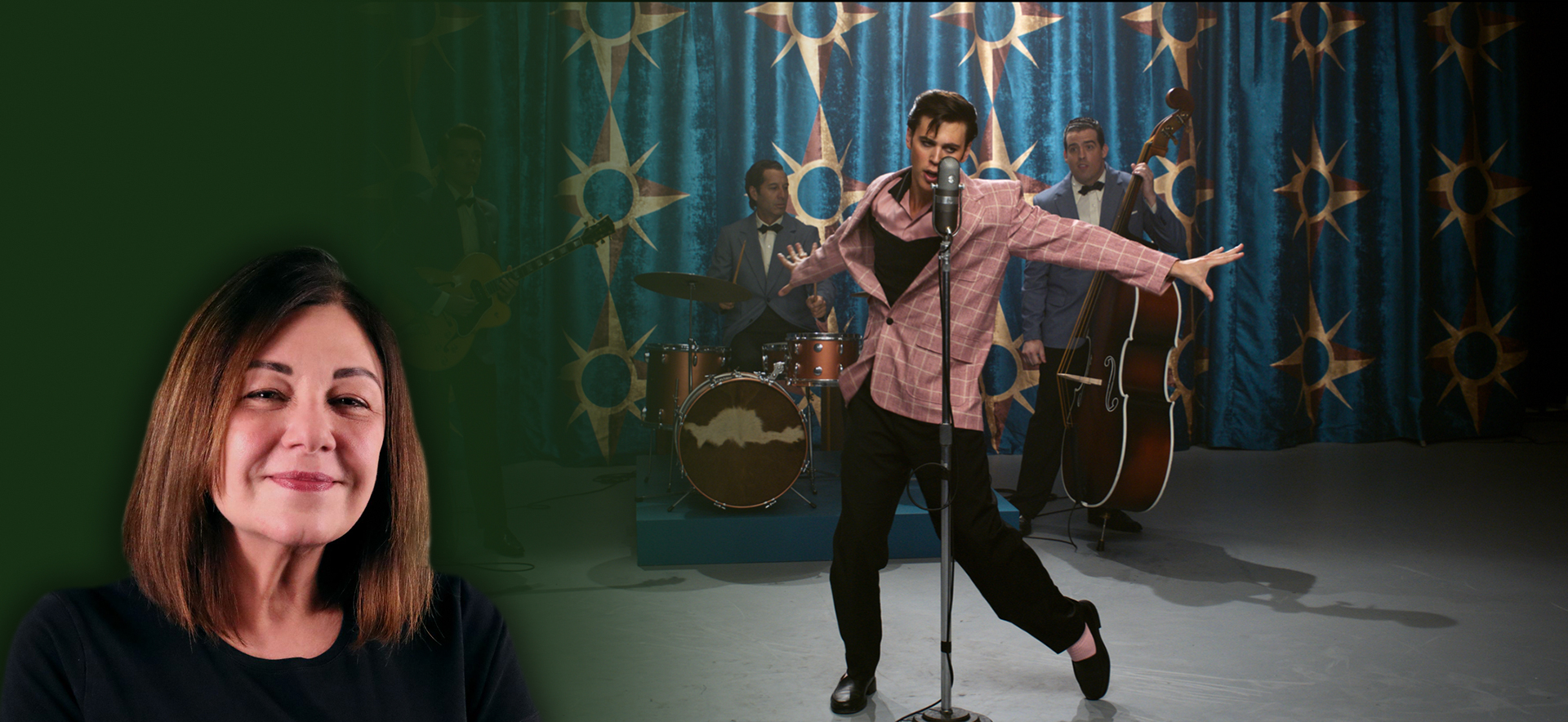 colagem com imagem do filme Elvis