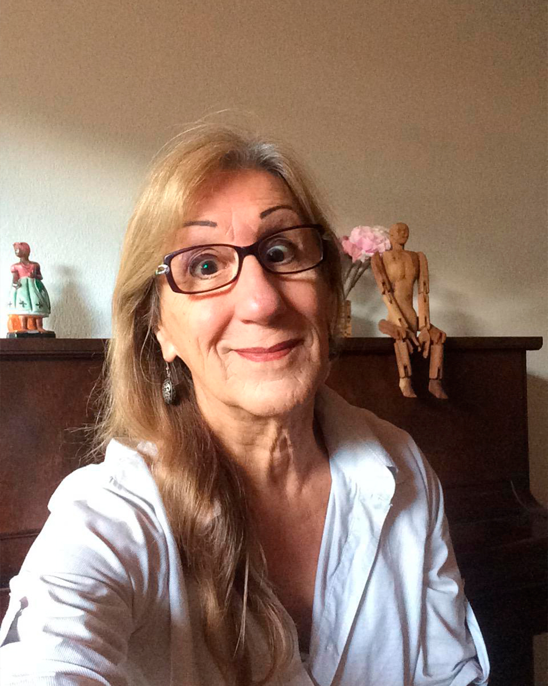 Selfie tirada pela Laerte.