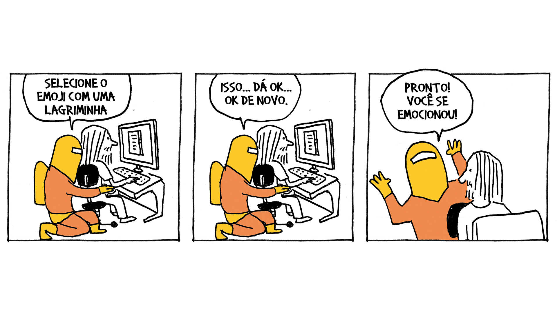 Tira do quadrinista Andr&eacute; Dahmer.