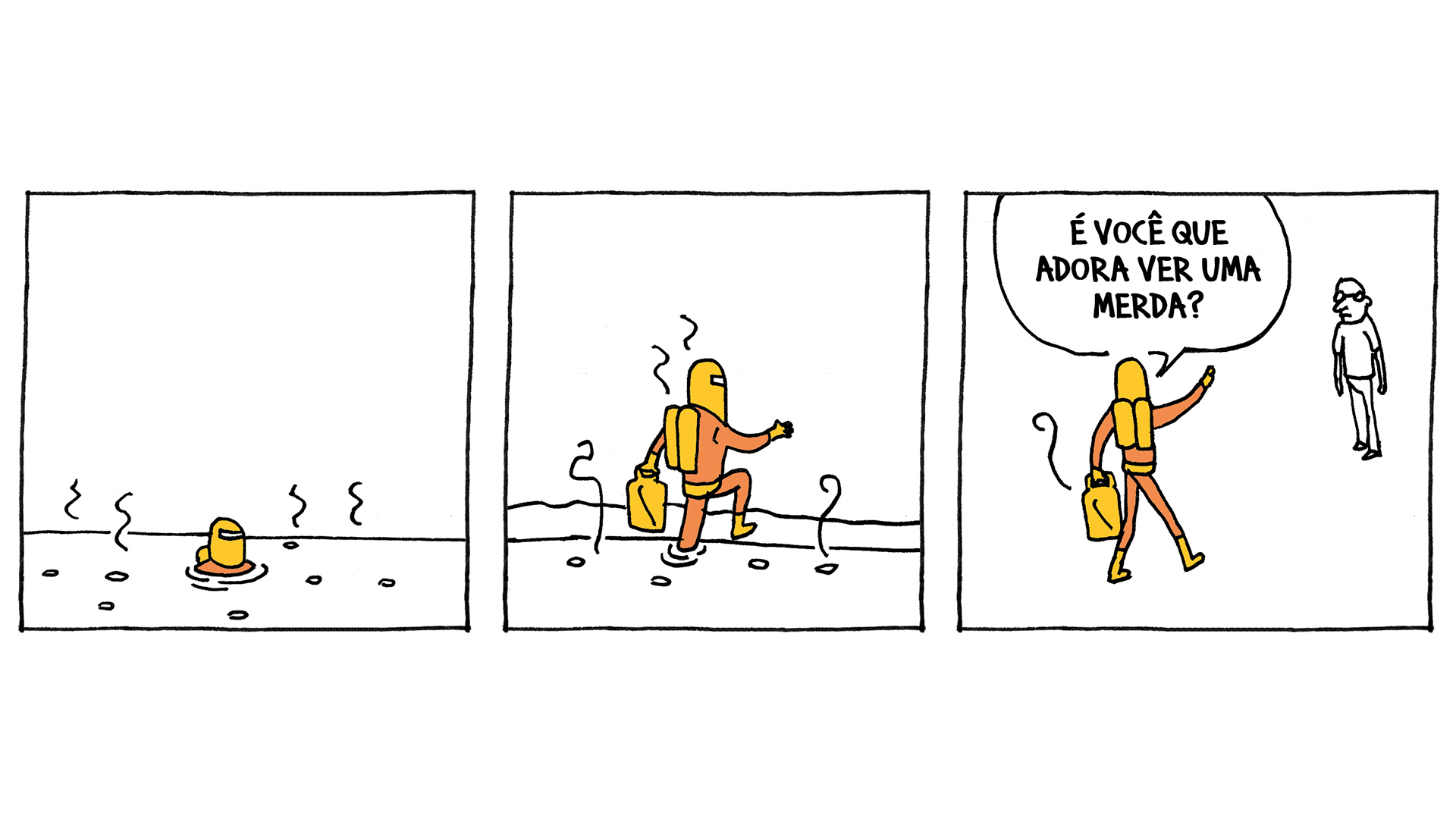 Tira do quadrinista Andr&eacute; Dahmer.