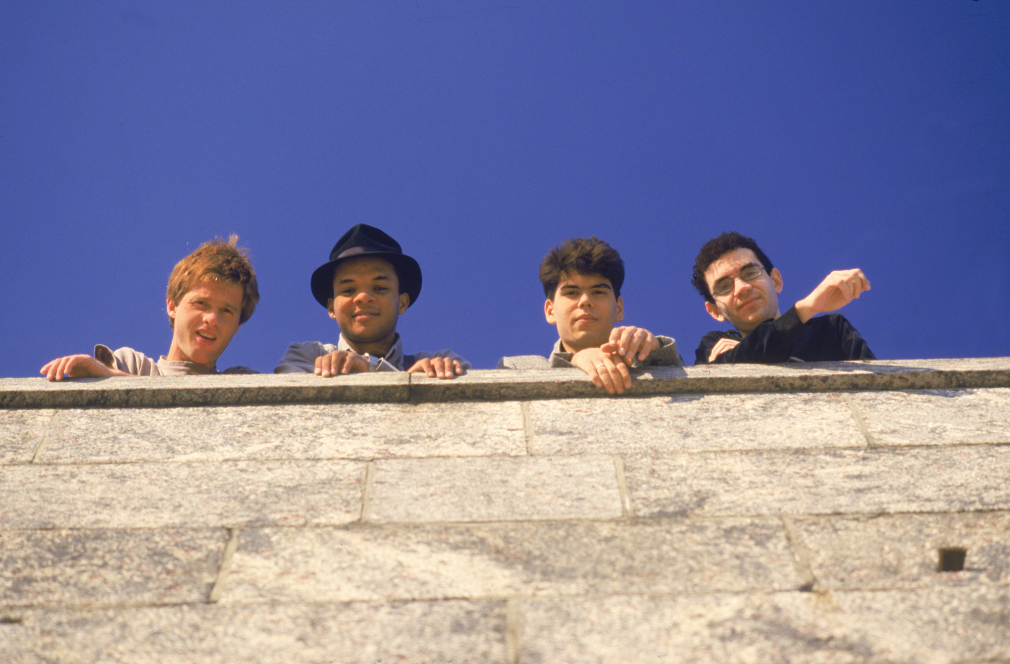 Grupo de Rock Legi&atilde;o Urbana: Renato Rocha, Renato Russo, Dado Villa-Lobos e Marcelo Bonfa