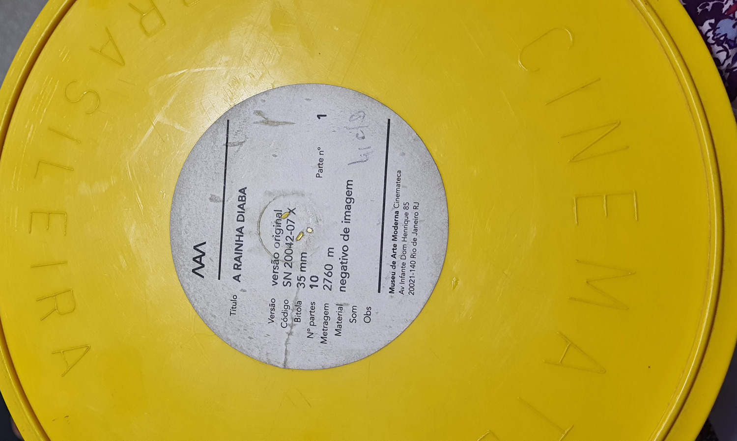 processo de restaura&ccedil;&atilde;o do filme 