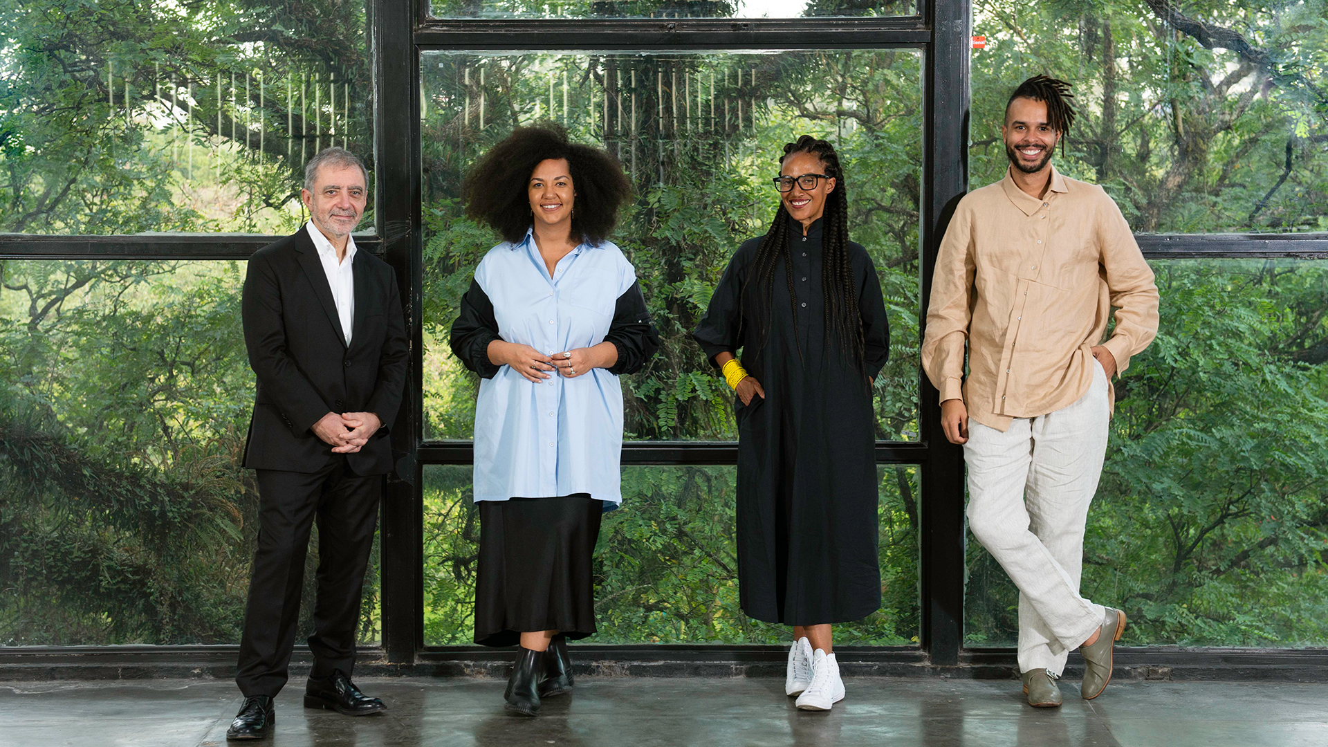 Manuel Borja-Villel, Diane Lima, Grada Kilomba e H&eacute;lio Menezes, curadores da Bienal de S&atilde;o Paulo.